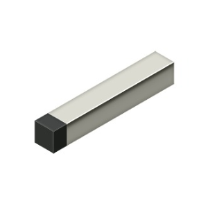 Deltana BDSS4014 4" Modern Square Solid Brass Baseboard Bumper Polished Nickel