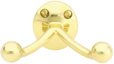 Emtek 2607 Brass Double Hook Polished Brass (US3)