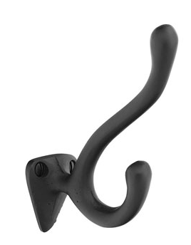 Emtek 86106 Sandcast Bronze Robe Hook Flat Black Patina (FB)