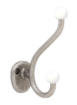 Emtek 25050 Wrought Steel Robe Hook Silver Patina (SP)