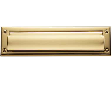 Baldwin 0014 Package Size Double Flap Letter Box Plate Lifetime Finish Brass 