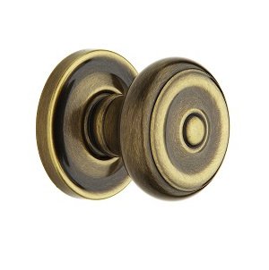 Baldwin Estate 5020 Knob Set Satin Brass and Black (050)