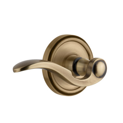 Grandeur Bellagio Lever with Georgetown Rose Vintage Brass (VB)