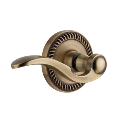 Grandeur Bellagio Lever with Newport Rose Vintage Brass (VB)