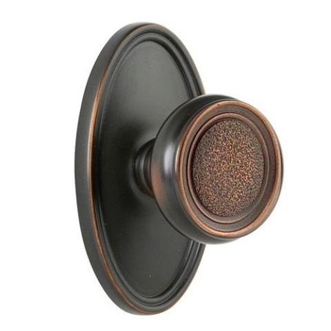 Emtek Belmont Door knob with Oval rose Oil Rubbed Bronze (US10B)