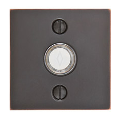 Emtek 2459 Door Bell Button w/Square Rose Oil Rubbed Bronze (US10B)