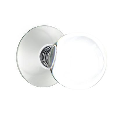 Emtek Modern Bristol Door Knob Set with Modern Rosette Polished Chrome 