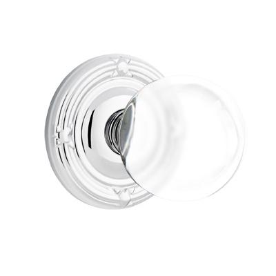 Emtek Bristol Door Knob Set with Ribbon and Reed Rose Polished Chrome (US26)