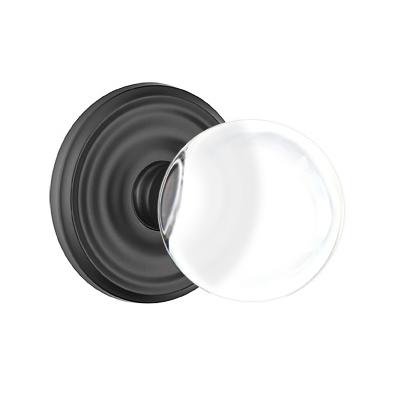 Emtek Bristol Door Knob Set with Regular Rose Flat Black (US19)