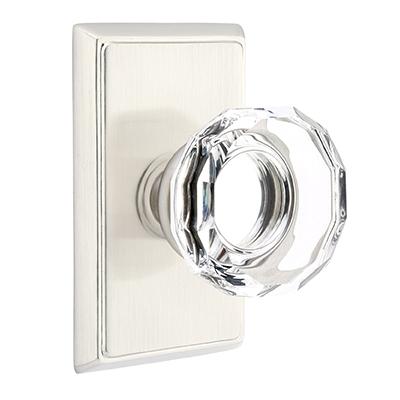 Emtek Lowell Crystal Door Knob Set with 