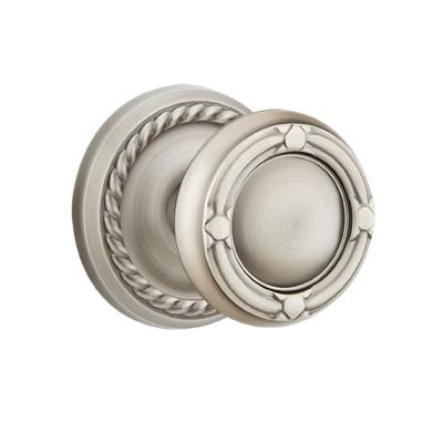 Emtek Ribbon and Reed Door Knob with Rope Rose Pewter (US15A)