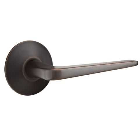 Emtek Brass Athena Lever with Modern Rose Oil Rubbed Bronze (US10B)