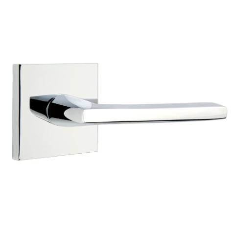 Emtek Helios Door Lever Set with Square Rose Polished Chrome (US26)