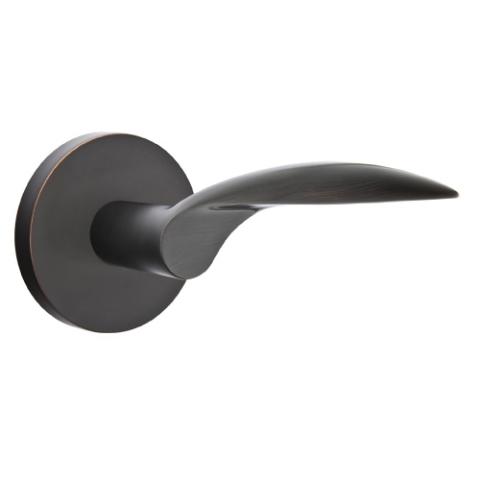 Emtek Mercury Door Lever Set with Disk Rose Oil Rubbed Bronze (US10B)