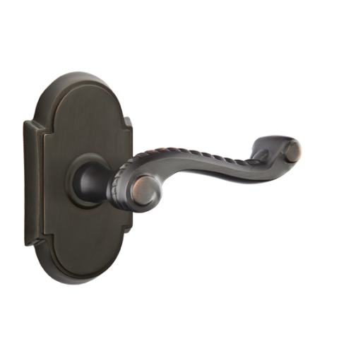 Emtek Rope Door Lever with #8 Rose Oil Rubbed Bronze (US10B)