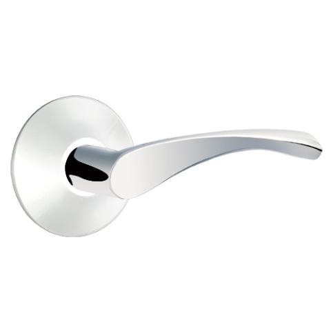 Emtek Triton Door Lever Set with Modern Rose Polished Chrome (US26)