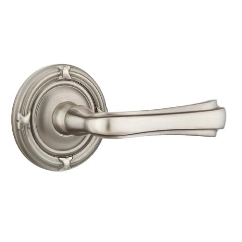 Emtek Wembley Door lever with Ribbon and Reed Rose Pewter (US15A)