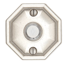 Emtek 2415 Door Bell Button w/#15 Rose silver Patina (SP)