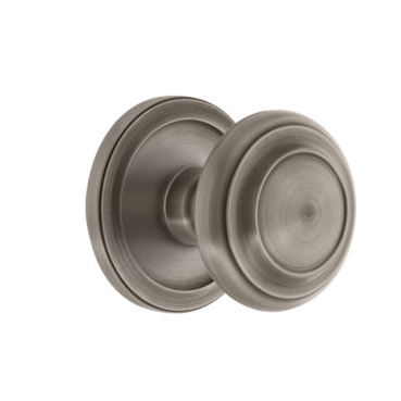 Grandeur Circulaire Door Knob with Circulaire Rose Antique Pewter