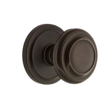 Grandeur Circulaire Door Knob with Circulaire Rose Timeless Bronze