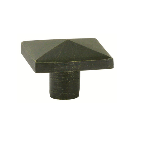 Emtek Sandcast Bronze Square Cabinet Knob 86145, 86146 Medium Bronze Patina (MB)