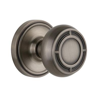 Nostalgic Warehouse CLAMIS Mission Knob Set with Classic Rose Antique Pewter