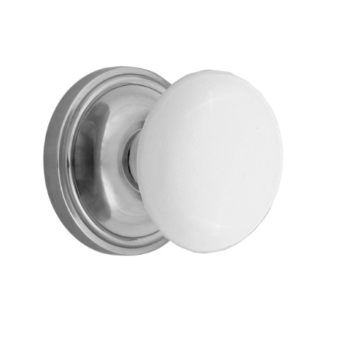 Nostalgic Warehouse Porcelain Knob Privacy Mortise with Classic Rose BC