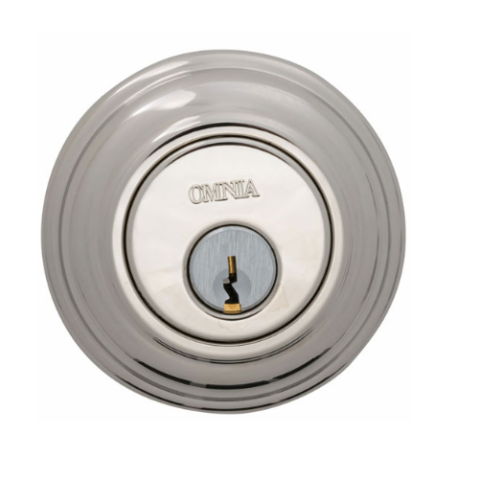 Omnia COLDB Colonial Auxillary Deadbolt from the Prodigy Collection Polished Nickel