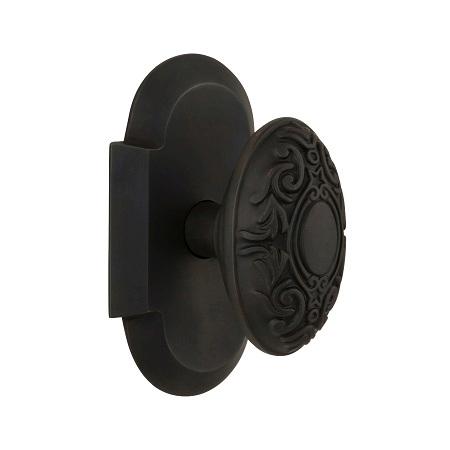 Nostalgic Warehouse Cottage Plate with Victorian Knob Oil Rubbed Bronze