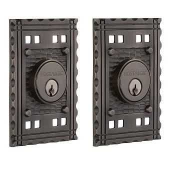 Nostalgic Warehouse CRADBL Craftsman Double Cylinder Deadbolt