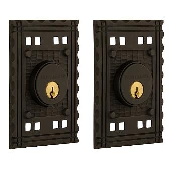 Nostalgic Warehouse CRADBL Craftsman Double Cylinder Deadbolt