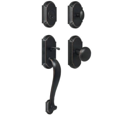 Weslock Molten Bronze Collection Castletown Handleset Oil Rubbed Bronze