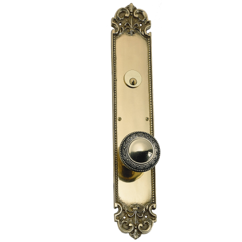 Brass Accents Fleur De Lis Collection Deadbolt Plate