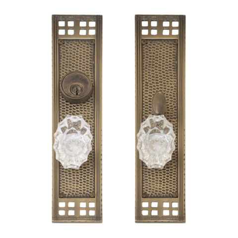 Brass Accents D05-K535 Arts and Crafts Collection Mortise Entrance Set