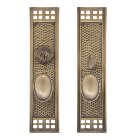 Brass Accents D05-K535 Arts and Crafts Collection Mortise Entrance Set