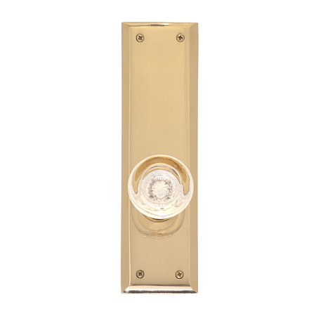 Brass Accents D07-K540 Quaker Decorative Plate with Empire Knob