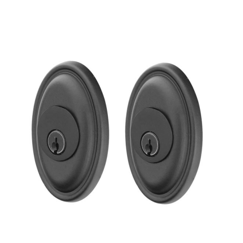 Emtek 8373 #14 Style Double Cylinder Deadbolt Flat Black Patina (FB)