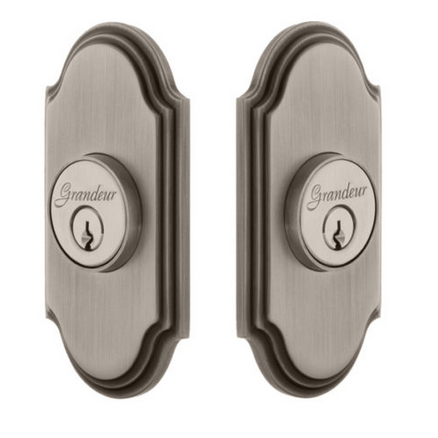 Grandeur Arc Double Cylinder Deadbolt Antique Pewter