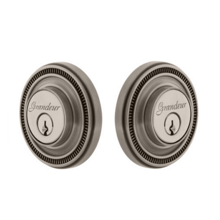 Grandeur Soleil Double Cylinder Deadbolt Antique Pewter