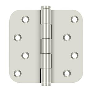 Deltana dsb4r514-RZ4" x 4" Radius Corner Residential Zig Zag Pattern Solid Brass Hinges (Pair)