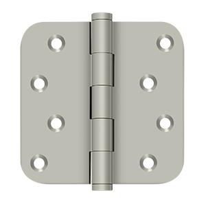 Deltana dsb4r515-RZ4" x 4" Radius Corner Residential Zig Zag Pattern Solid Brass Hinges (Pair)