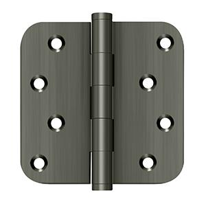 Deltana dsb4r515A-RZ4" x 4" Radius Corner Residential Zig Zag Pattern Solid Brass Hinges (Pair)