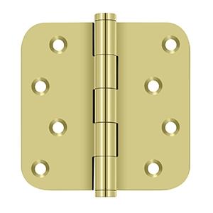 Deltana dsb4r53-RZ4" x 4" Radius Corner Residential Zig Zag Pattern Solid Brass Hinges (Pair)