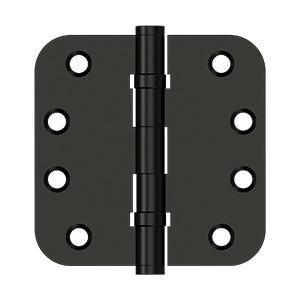 Deltana DSB4R5B310B 4" x 4" Radius Corner Ball Bearing Solid Brass Hinges (Pair) Oil Rubbed Bronze (US10B)