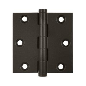 Deltana 3" x 3" Square Corner Standard Brass Hinges DSB3