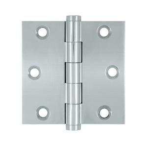 Deltana 3" x 3" Square Corner Standard Brass Hinges DSB3