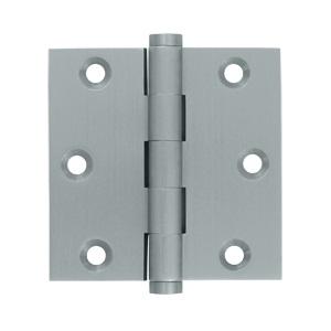 Deltana 3" x 3" Square Corner Standard Brass Hinges DSB3