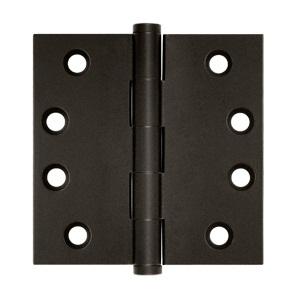 Deltana 4" x 4" Square Corner Solid Brass Hinges (Pair) DSB4