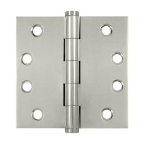 Deltana 4" x 4" Square Corner Solid Brass Hinges (Pair) DSB4