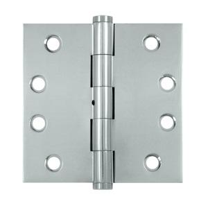 Deltana 4" x 4" Square Corner Solid Brass Hinges with Non Removable Pin DSB4N